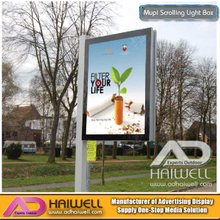 Outdoor Street Pole Scrolling LED Light Boxes Signs