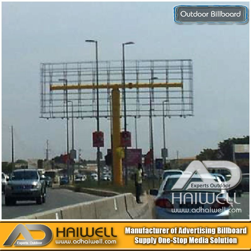 High Quality Outdoor Unipole Advertising Billboard Display Structure