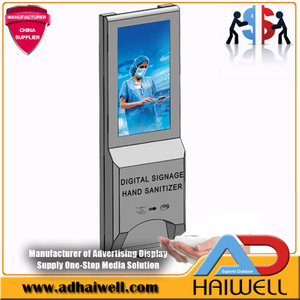 LCD Digital Display Signage with Hand Sanitizer Dispenser