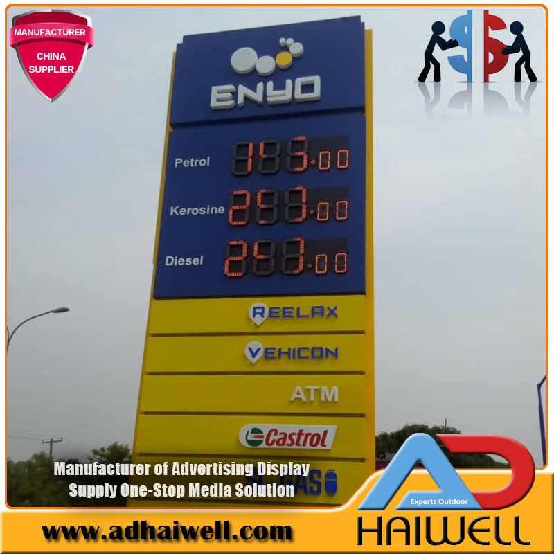 Wholesale 12inch Digits Gas Electronic Price Digital Led Signs